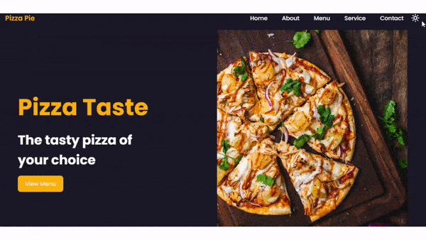 make your own responsive pizza shop website using html, css and javascript.gif